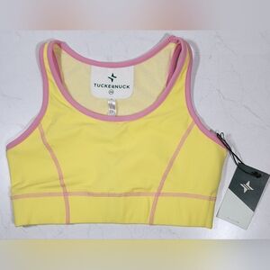 Tuckernuck Sports Bra Women Sz XS Yellow Pink Gym Training